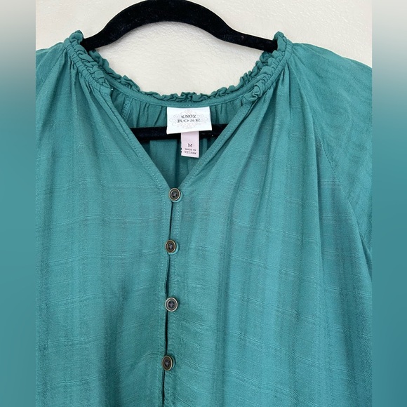 32.KNOX ROSE Women’s V Neck Top Blouse, Long Sleeves.Size M - Picture 5 of 15